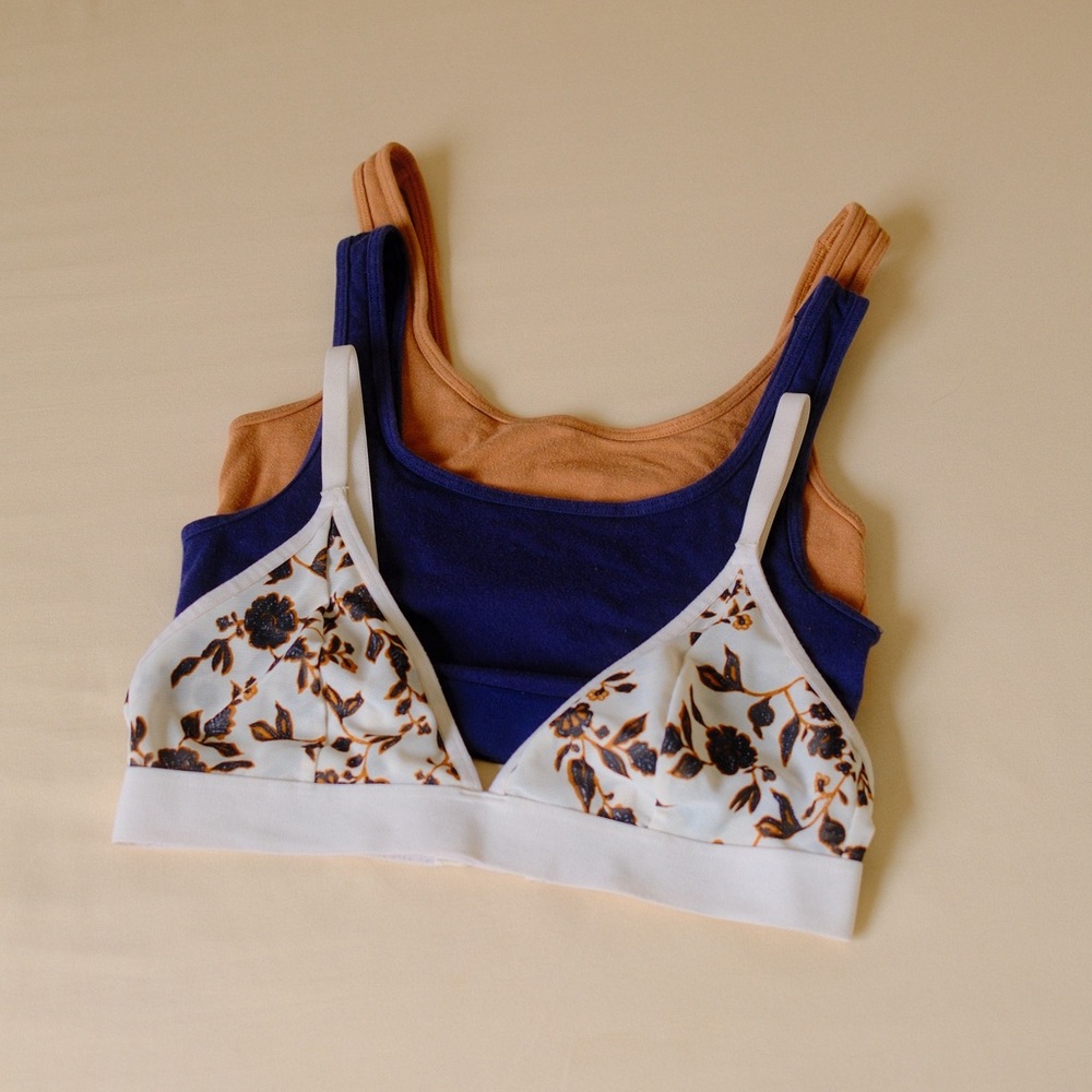 Old Navy Floral and Solid Bralette Trio